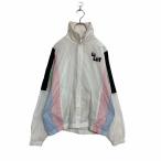 ショッピングforever21 FOREVER21 ジップアップ ナイロン ジャケット ウィメンズ S ホワイト カラフル アウター 古着卸 アメリカ仕入れ a408-5851