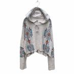 forever21 オルテガ パーカー ウィメンズ S ホワイト クロップド丈 エスニック 古着卸 アメリカ仕入れ  a411-5488