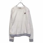 FILA Logo тренировочный футболка L белый filler вышивка спорт б/у одежда . America скупка a504-5291