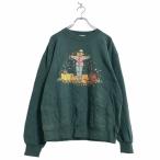 JERZEES принт тренировочный футболка M зеленый Jerseys America производства тыква kakasi.. лист б/у одежда . America скупка a505-6797