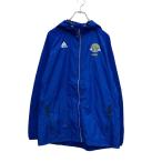 adidas ジップアップ ナイロン パーカー レディース M ブルー アディダス スポーツ ジャージジャケット 古着卸 アメリカ仕入 a508-6234