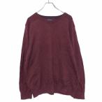 NAUTICA хлопок вязаный свитер L wine red Nautica Logo высокий мера б/у одежда . America скупка a510-5480