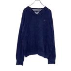 TOMMY HILFIGER вязаный свитер L темно-синий Tommy Hilfiger хлопок б/у одежда . America скупка a510-5693