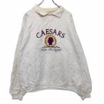 CAESARS Logo тренировочный футболка XL белый красный желтый si The -z человек знак б/у одежда . America скупка a511-5268