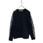 FILA Logo тренировочный футболка S черный filler рукав Logo обратная сторона ворсистый тонкий б/у одежда . America скупка a601-6159