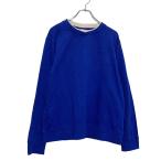 LAURA SCOTT одноцветный тренировочный L голубой белый обратная сторона ворсистый б/у одежда . America скупка a601-6786