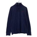 NAUTICA половина Zip Logo тренировочный футболка L темно-синий красный Nautica б/у одежда . America скупка a602-5075