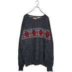 Weatherproof хлопок вязаный nordic свитер L черный красный белый б/у одежда . America скупка a603-5365