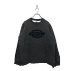 Dickies Logo тренировочный футболка Dickies M серый обратная сторона ворсистый V приспособление б/у одежда . America скупка a603-6406