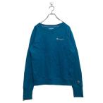 Champion Logo тренировочный футболка XS Champion голубой обратная сторона ворсистый V приспособление la gran б/у одежда . America скупка a603-6532