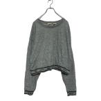 Levi's Logo тренировочный футболка L женский серый Levi's короткий длина обратная сторона ворсистый б/у одежда . America скупка a606-5446