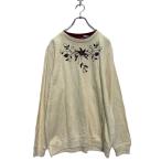 BLAIR Logo тренировочный футболка L женский слоновая кость балка gun ti красный Layered шея обратная сторона ворсистый б/у одежда . America скупка a606-5589