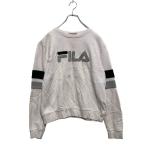 FILA Logo тренировочный футболка S белый серый черный filler обратная сторона ворсистый б/у одежда . America скупка a606-5659