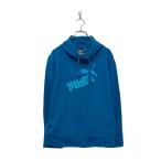 PUMA принт тренировочный футболка Puma L голубой обратная сторона ворсистый б/у одежда . America скупка a606-5951