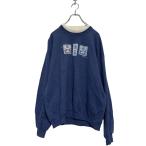 MORNING SUN принт тренировочный футболка XL~ женский голубой Layered шея обратная сторона ворсистый б/у одежда . America скупка a606-6036