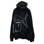 PUMA Zip выше принт тренировочный Parker M черный серебряный Puma обратная сторона ворсистый б/у одежда . America скупка a606-6836