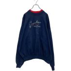 MC Sportswear Logo тренировочный футболка L женский темно-синий Mexico производства Layered шея обратная сторона ворсистый б/у одежда . America скупка a607-5035