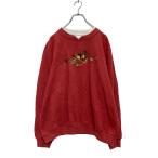 Bon Worth Logo тренировочный футболка L женский salmon розовый овощи вышивка Layered шея обратная сторона ворсистый б/у одежда . America скупка a607-5038