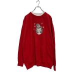 MC Sportswear Logo тренировочный футболка L женский красный Layered шея снеговик обратная сторона ворсистый б/у одежда . America скупка a607-5256