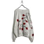 JERZEES Logo тренировочный футболка женский 2XL белый Jerseys украшен блестками America производства б/у одежда . America скупка a607-5352