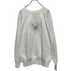 Pannill Logo тренировочный футболка L женский белый USA производства обратная сторона ворсистый б/у одежда . America скупка a608-5599