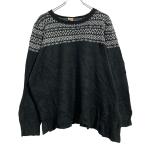 Faded Glory акрил вязаный свитер женский 2XL черный белый большой размер . какой рисунок б/у одежда . America скупка a608-6339