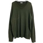 OLD NAVY вязаный свитер XL moss green Old Navy V шея б/у одежда . America скупка a609-6185