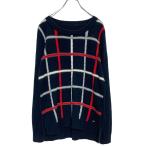 TOMMY HILFIGER хлопок .. вязаный свитер L~ темно-синий Tommy Hilfiger кабель .. б/у одежда . America скупка a609-7074