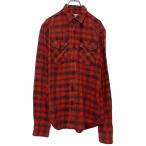 American Eagle 長袖 ネルシャツ アメリカンイーグル S サイズ レッド ブラック ポケット付き 猫目ボタン 古着卸 アメリカ仕入 a610-5850