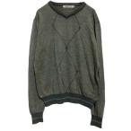 OLD NAVY шерсть . вязаный свитер S серый зеленый Old Navy тонкий V шея a-ga il б/у одежда . America скупка a612-5643