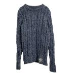 Superdry. акрил . вязаный свитер M голубой Grace -pa- dry кабель б/у одежда . America скупка a612-6931