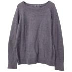UNIQLO вязаный свитер акрил .M потускнение лиловый Uniqlo одноцветный простой б/у одежда . America скупка a612-7344