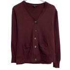 J.CREW шерсть вязаный свитер кардиган L wine red je- Crew кнопка с карманом осень-зима б/у одежда . America скупка a612-7440