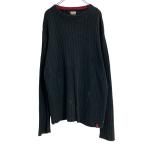Levi's хлопок вязаный свитер XL темно-синий Levi's ребра большой размер б/у одежда . America скупка a701-5254