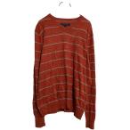 TOMMY HILFIGER хлопок вязаный свитер S терракота orange Tommy Hilfiger окантовка V шея б/у одежда . America скупка a702-5322
