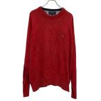TOMMY HILFIGER хлопок вязаный свитер L красный Tommy Hilfiger one отметка Logo б/у одежда . America скупка a702-5479