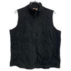 WOOLRICH フリースベスト レディース XL ブラック ウールリッチ ジップアップ モックネック シンプル 古着卸 アメリカ仕入 a702-6457
