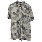 AMERICAN EAGLE 半袖 柄シャツ 2XL ホワイト アメリカンイーグル ボタン ビッグサイズ 総柄 アロハ 薄手 古着卸 アメリカ仕入 a703-5795