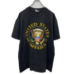 Hanes プリントTシャツ L ブラック ヘインズ 80's〜 アメリカンイーグル 白頭鷲 USA製 古着卸 アメリカ仕入 a708-5157