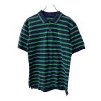 POLO RALPH LAUREN короткий рукав окантовка рубашка-поло M~ темно-синий зеленый Polo Ralph Lauren tops б/у одежда . America скупка a708-5265
