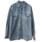 ショッピングアメリカンイーグル AMERICAN EAGLE 長袖 デニムシャツ XL ブルー アメリカンイーグル 胸ポケット コットン シンプル 長袖シャツ トップス 春物 a711-5799