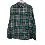 ショッピングアメリカンイーグル American Eagle 長袖 チェックシャツ XL グリーン・グレー・ホワイト アメリカンイーグル ネルシャツ ワークシャツ 春秋物 a711-6213