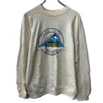 Hanes プリントスウェット トレーナー L アイボリー ヘインズ ラグラン スキー プルオーバー トップス 秋物 a712-6897