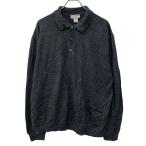 ショッピングイタリア イタリア製 COVINGTON 長袖 ポロニットセーター XL ダークグレー ハーフボタン 無地 シンプル ポロシャツ 春秋物 a803-6062