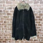 CALAFATE мутон ranch coat L размер мутон жакет кожа ягненка черный чёрный б/у одежда . America скупка t2011-4170