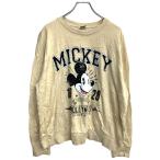 Disney MICKEY принт тренировочный футболка L размер Disney Mickey бежевый б/у одежда . America скупка t2405-3407