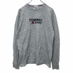 Tommy jeans Logo тренировочный футболка S размер Tommy джинсы постоянный Fit серый б/у одежда . America скупка t2405-3445