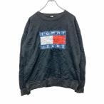 TOMMY JEANS принт тренировочный футболка XL размер Tommy джинсы черный б/у одежда . America скупка t2406-3241