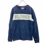 TOMMY JEANS принт тренировочный футболка L размер Tommy джинсы темно-синий б/у одежда . America скупка t2406-3285