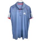 adidas рубашка-поло с коротким рукавом M размер Adidas голубой серый спорт б/у одежда . America скупка t2406-3448